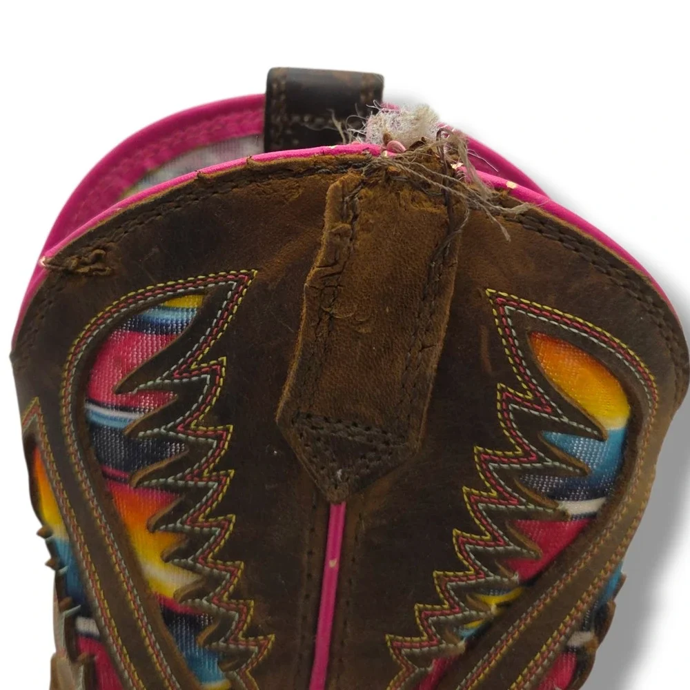 Ariat‎ Quickdraw VentTEK Cowgirl Boots Child 13 Brown Serape 10027306